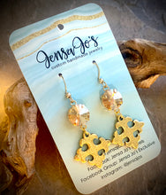 Celtic cross crystal earrings