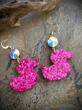 Rubber Duck Glitter Earrings