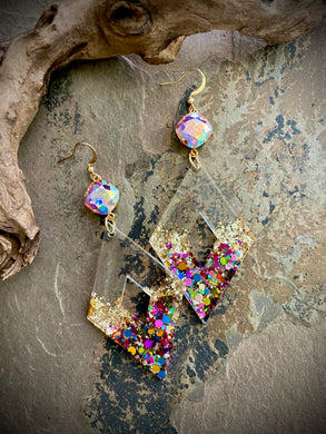 Michelle Glitter Diamond Earrings