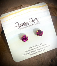 8mm crystal stud earrings