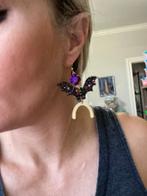 Serena Crystal Bat Earrings