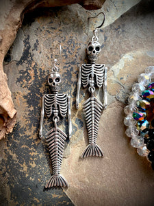 Gio Mermaid Skeleton Earrings
