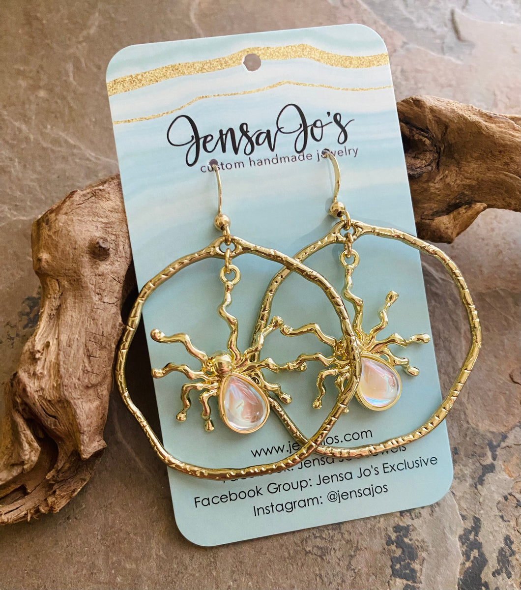 Jayne Spider Hoop Earrings