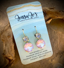 14/8mm crystal drop earrings