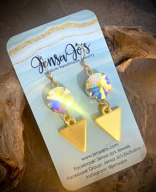 Aurora triangle drop earrings