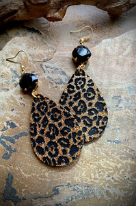 Cheetah Glitter Earrings