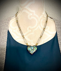 Brielle Abalone Heart Necklace