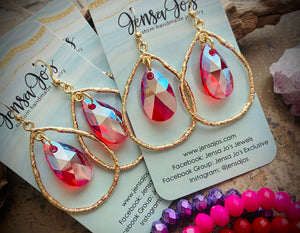 Rose Teardrop Earrings