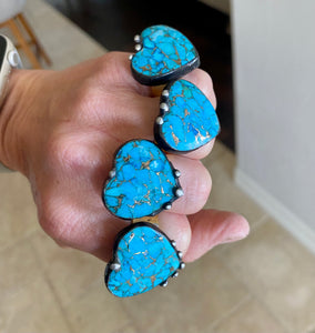 Emerson Turquoise Heart Rings