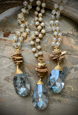 Bayou Blues Crystal Necklace