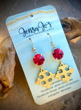 Celtic cross crystal earrings