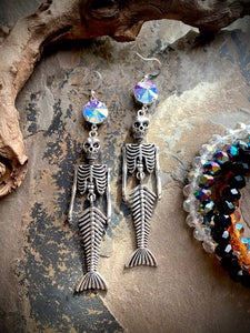 Gio Mermaid Skeleton Earrings