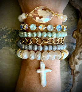 Brielle Wire Wrapped Crystal Bracelet