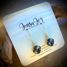 Square crystal drop earrings