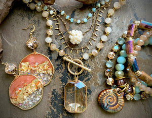 Carly Coral Earrings