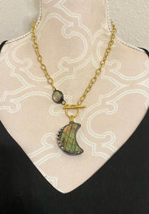 Sola Labradorite Crescent Necklace