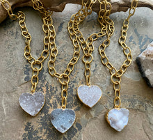 Blythe Druzy Heart Necklace