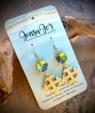 Celtic cross crystal earrings