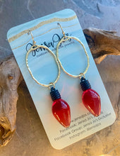 Christmas bulb earrings