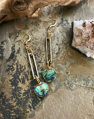 Brielle Abalone Heart Earrings