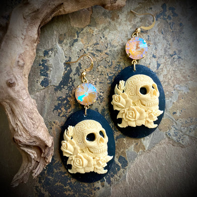 Skull Cameo Earrings