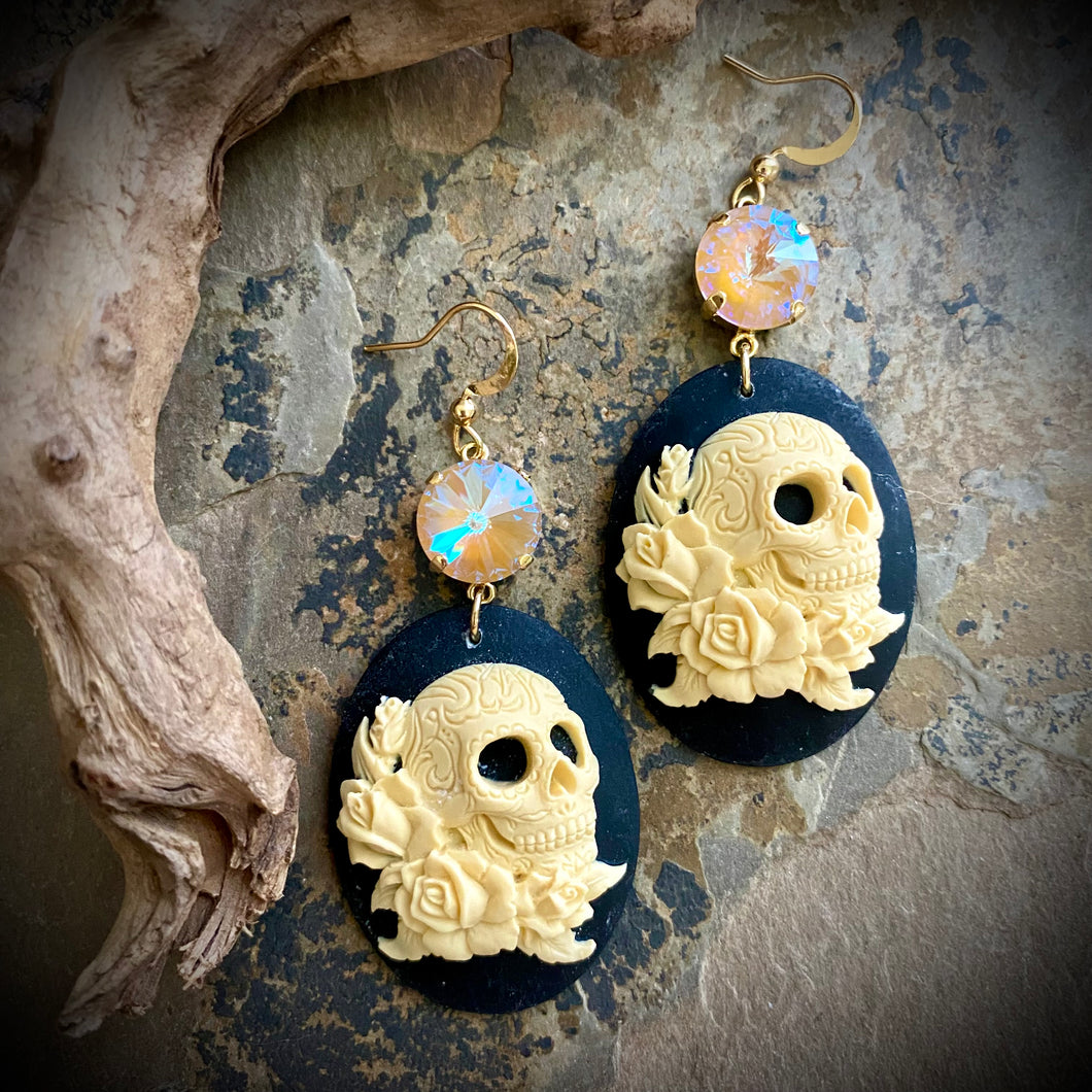 Skull Cameo Earrings