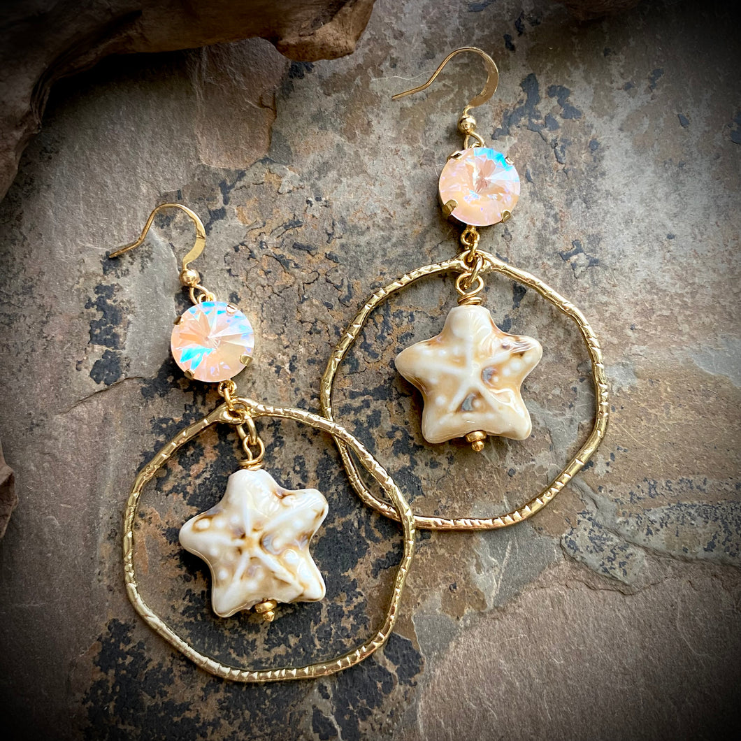 Ceramic Starfish Earrings