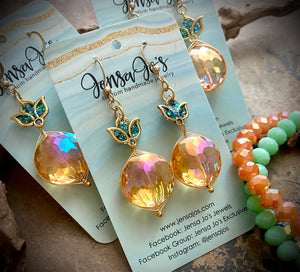 Crystal Punkin Earrings