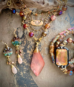 Mina Strawberry Quartz Necklace