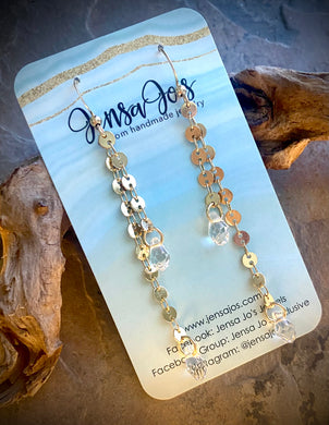 Sequin crystal earrings