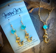 Mermaid earrings & necklace set