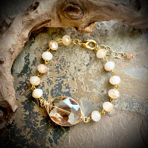 Brielle Wire Wrapped Crystal Bracelet
