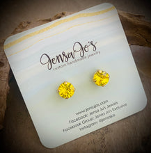 8mm crystal stud earrings