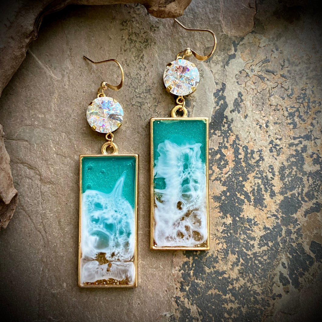 Lana Aqua Wave Earrings