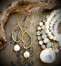 Carly Coin Pearl Earrings