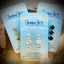 Triple solid color crystal drop earrings