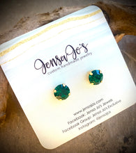 8mm crystal stud earrings