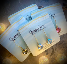 Square crystal drop earrings