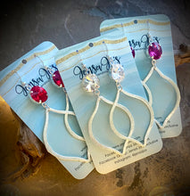 Silver marquise earrings & bracelet set