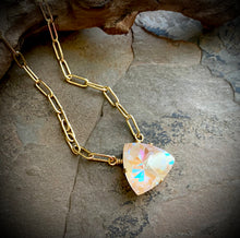 Boho Bling Crystal Triangle Necklace