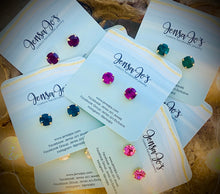 8mm crystal stud earrings