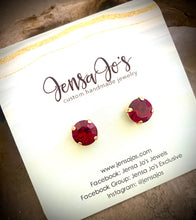 8mm crystal stud earrings