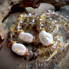 Tinsley Pearl Cross Bracelet- Gold