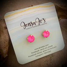 8mm crystal stud earrings