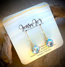 Square crystal drop earrings