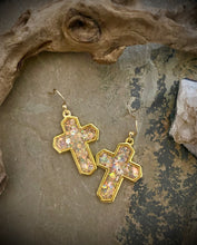 Georgina Glitter Cross Earrings