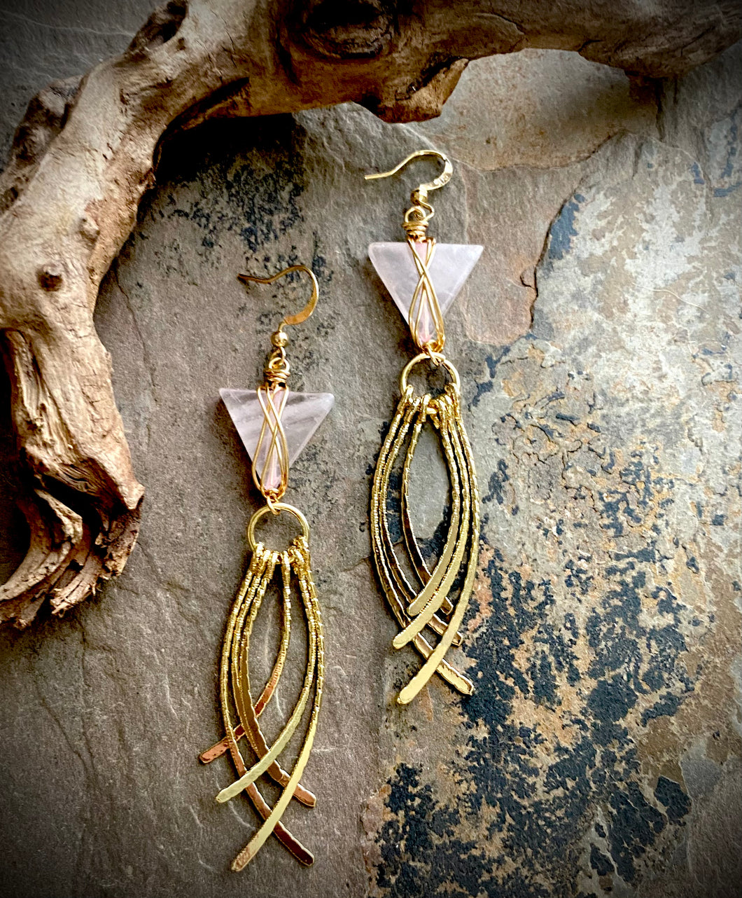 Eliza Rose Quartz Earrings