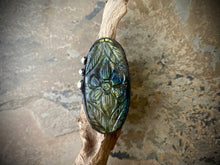 Hazel Labradorite Flower Ring