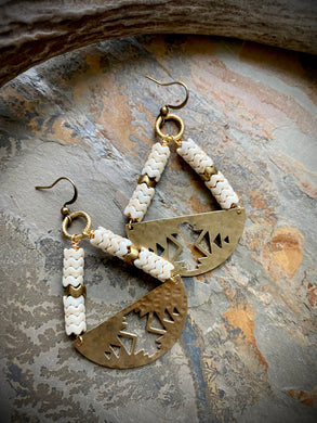 Aztec Brass Earrings