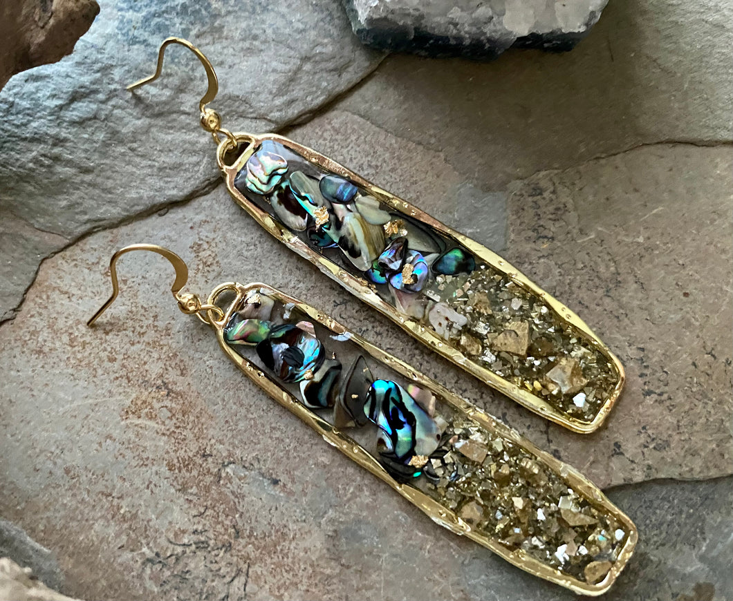 Demi Abalone Bar Earrings